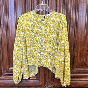 Robert Rodriguez Yellow Floral Blouse
